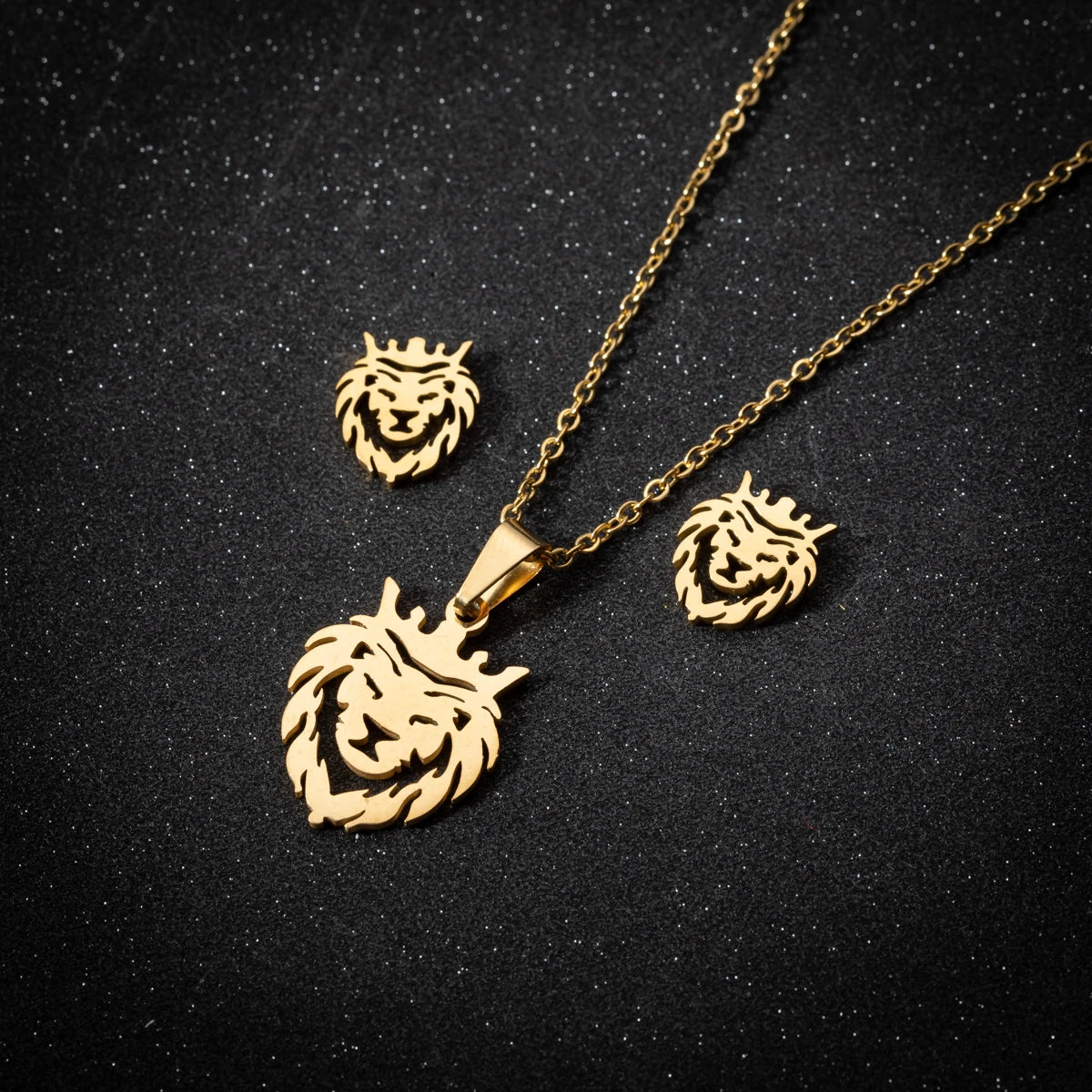 Stainless Steel Jewelry Sets For Women Necklace And Earing Anime Cute Cartoon Bow Mouse Chain Necklace Choker Desinger Charms