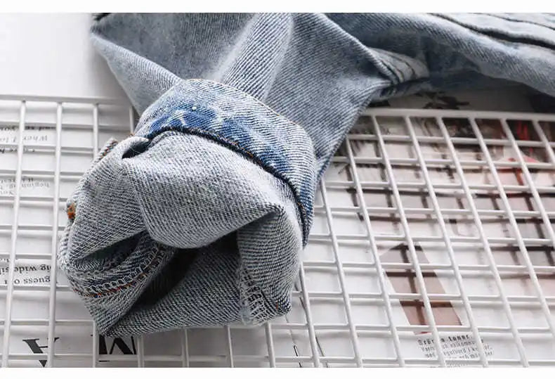 Kids Denim Jackets for Girls Baby New Flower Embroidery Coats Fashion Spring Autumn Children Outwear Ripped Jeans Jackets 1-5Y