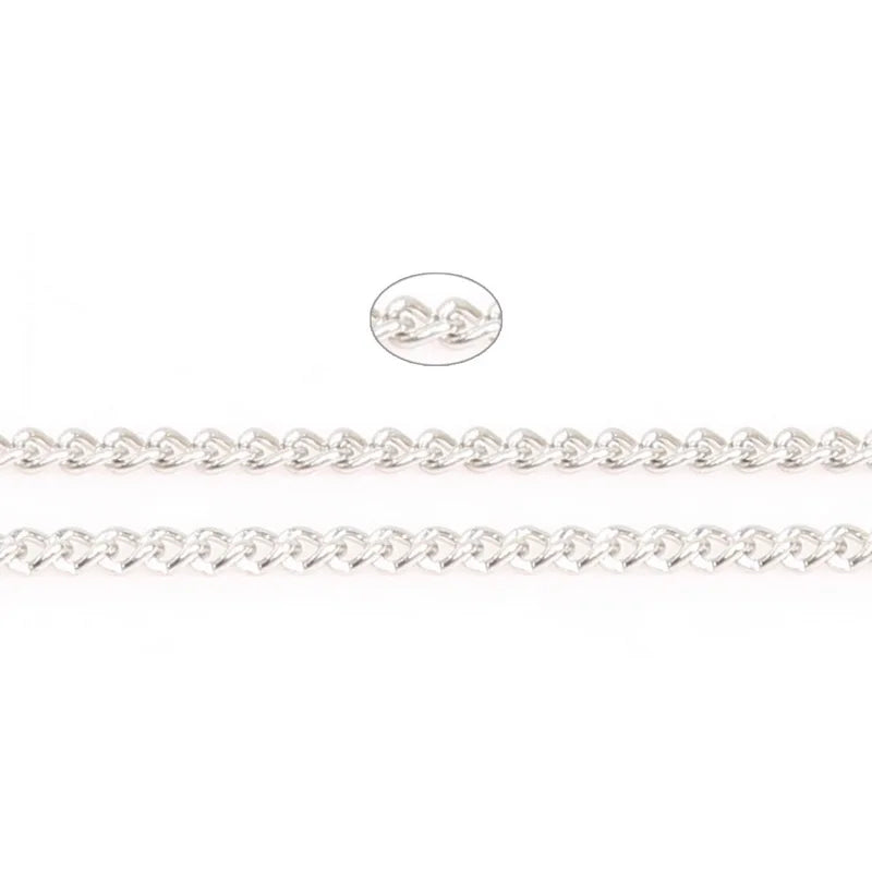 5m/lot 3*2mm Rhodium/Silver/Gold/Gunmetal /Antique Bronze Plated Iron Chains Fitting For Make Necklace Bracelet Jewelry Findings
