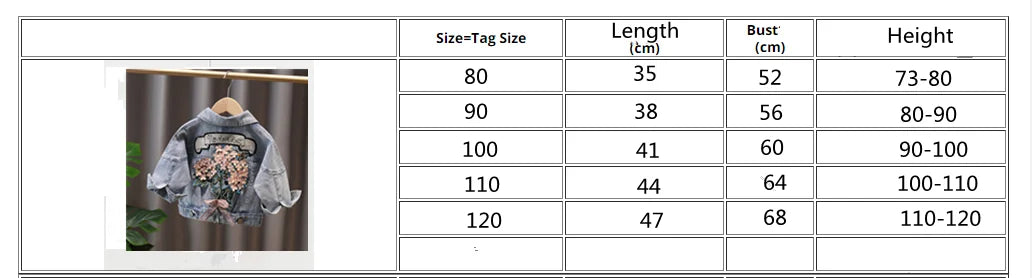Kids Denim Jackets for Girls Baby New Flower Embroidery Coats Fashion Spring Autumn Children Outwear Ripped Jeans Jackets 1-5Y