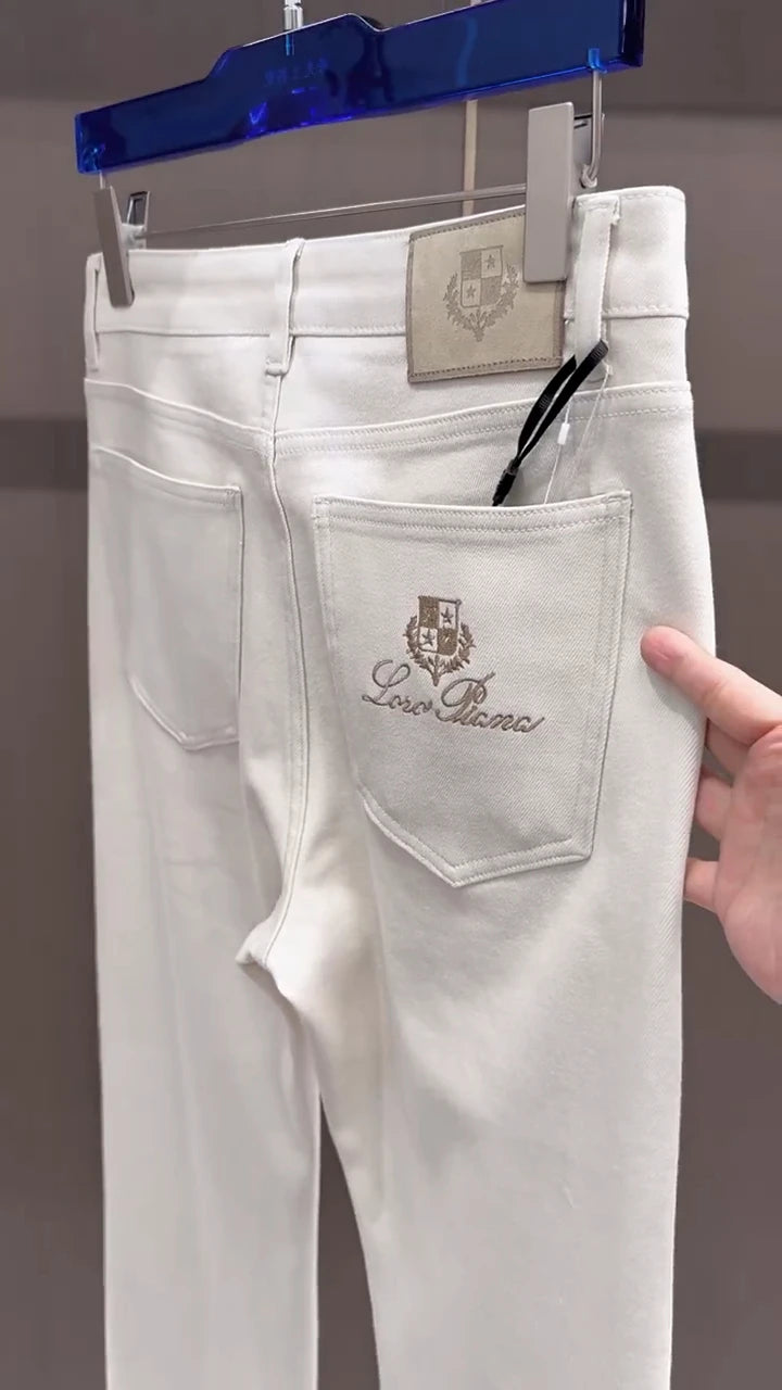 Spring New Men's Denim Jeans Stylish Versatile High Quality Cool Business Casual Washed mid Waist Standard Fit Straight Leg
