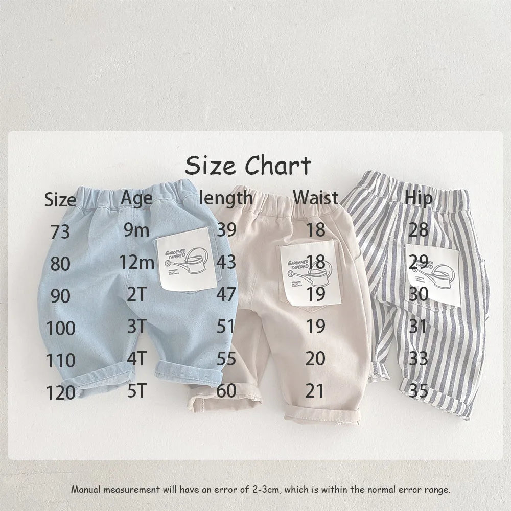 Soft Denim Checkered Jeans for 0 - 5 Year Olds Ideal for Spring & Autumn Fashion Kids Boys and Girl Denim Pants