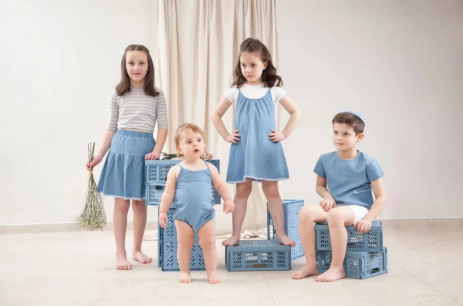 Kids Denim Clothes Casual Cotton Jeans for Boys Girls Toddler Kids Jeans Pants