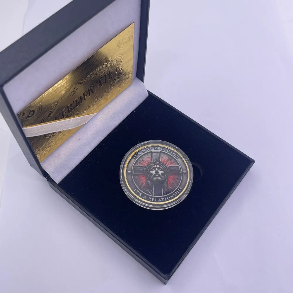 Hot Sale Christian Faith Challenge Gold/Siliver Coins Set Jesus Cross 2025 Limited Edition Collectible Gifts Believers Christmas