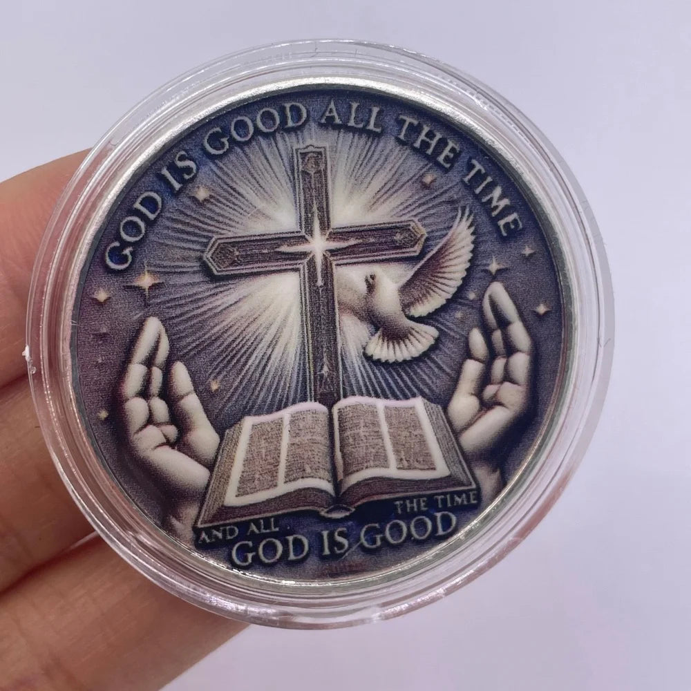 Hot Sale Christian Faith Challenge Gold/Siliver Coins Set Jesus Cross 2025 Limited Edition Collectible Gifts Believers Christmas