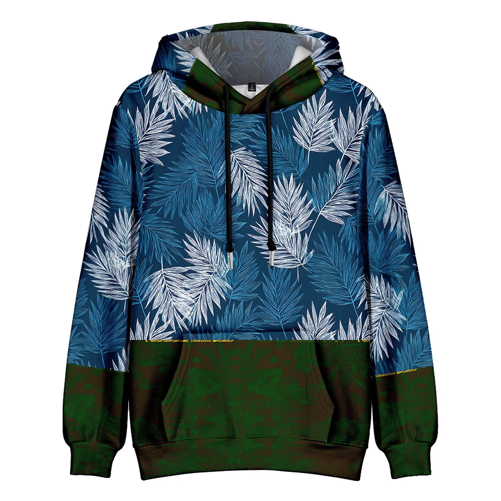 Hawaiian Style Hoodie Boho Chic Tropical Fleece Couple Pullover Hipster Hip Hop Streetwear Cool Pop Pocket Outfits Plus Size
