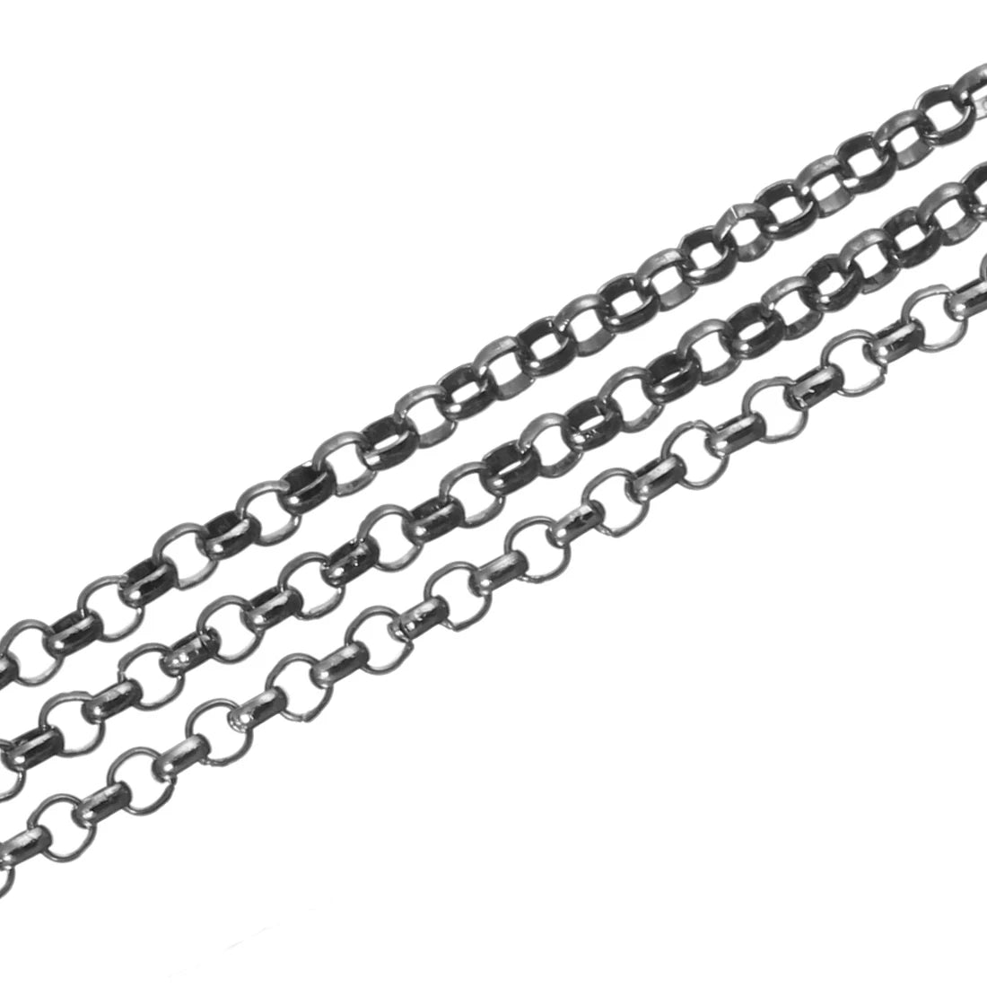 10m/Lot Diam 2/3/3.8mm Charms Metal Neckace Bracelet Chains Bulk Antique Bronze/Gold/Silver Rolo ChainDIY Craft For Jewelry Set