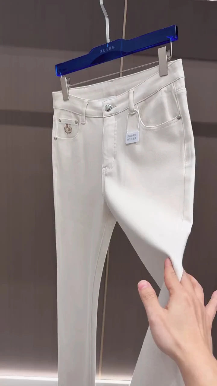 Spring New Men's Denim Jeans Stylish Versatile High Quality Cool Business Casual Washed mid Waist Standard Fit Straight Leg