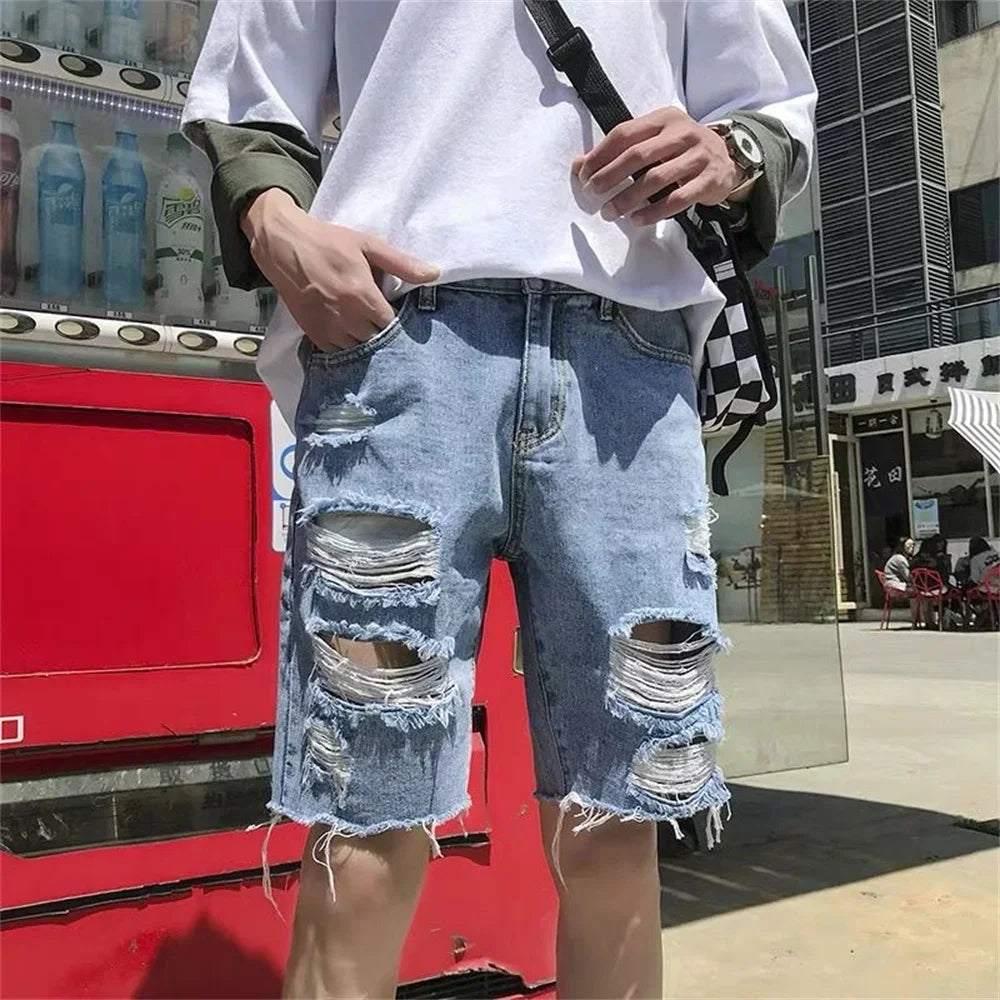 Men Pant Man Jeans High Waist Denim Pants Wide Leg Denim Clothing Blue Jeans Vintage Quality Fashion Straight Pants jeans