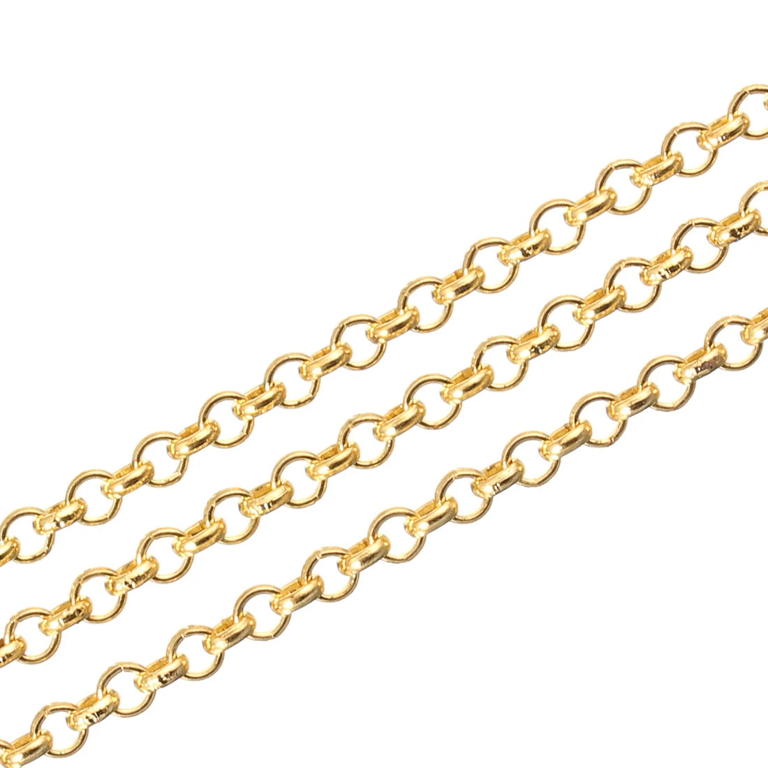 10m/Lot Diam 2/3/3.8mm Charms Metal Neckace Bracelet Chains Bulk Antique Bronze/Gold/Silver Rolo ChainDIY Craft For Jewelry Set