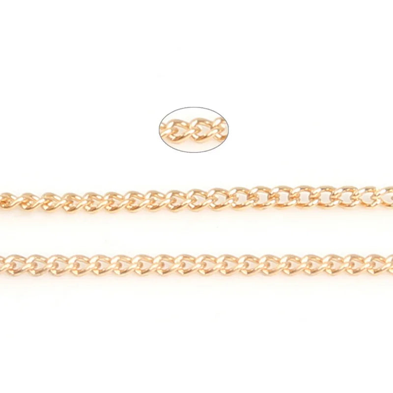 5m/lot 3*2mm Rhodium/Silver/Gold/Gunmetal /Antique Bronze Plated Iron Chains Fitting For Make Necklace Bracelet Jewelry Findings