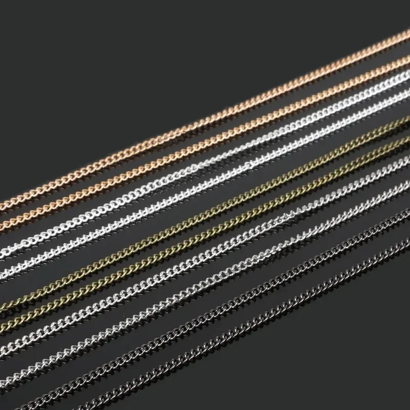 5m/lot 3*2mm Rhodium/Silver/Gold/Gunmetal /Antique Bronze Plated Iron Chains Fitting For Make Necklace Bracelet Jewelry Findings
