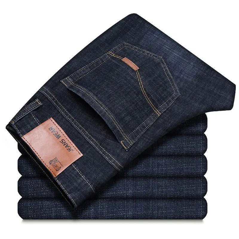 2026 Men's Denim Jeans Thin Summer Straight Business Soft Fashion New High Quality Pants New Arrivals Dropship OL Work Trousers