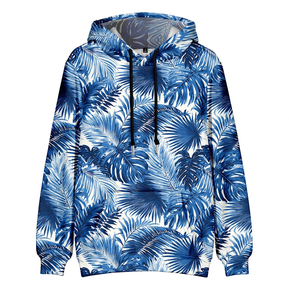 Hawaiian Style Hoodie Boho Chic Tropical Fleece Couple Pullover Hipster Hip Hop Streetwear Cool Pop Pocket Outfits Plus Size