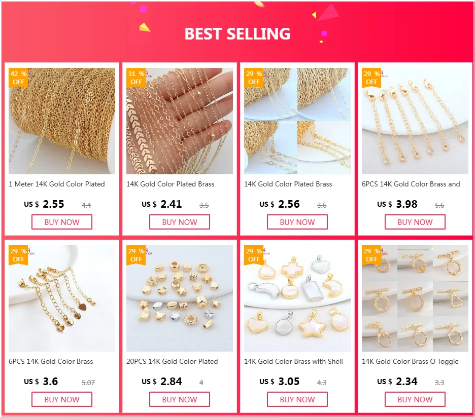 1 Meter 14K Gold Color Plated Brass Chains Round Loops Link Chain For  Jewelry Making DIY Necklace Bracelets Jewellery Making