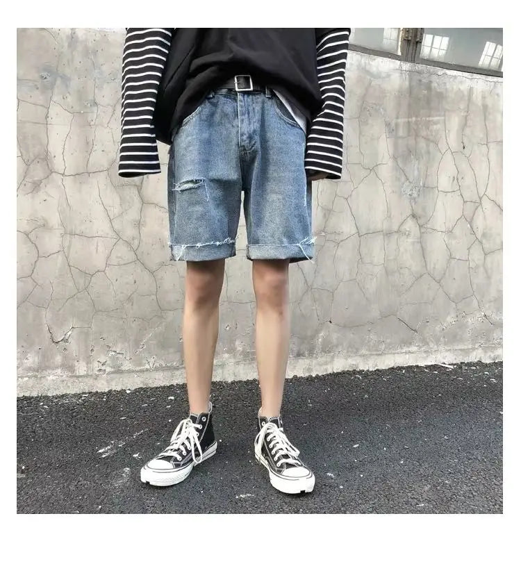Men Pant Man Jeans High Waist Denim Pants Wide Leg Denim Clothing Blue Jeans Vintage Quality Fashion Straight Pants jeans