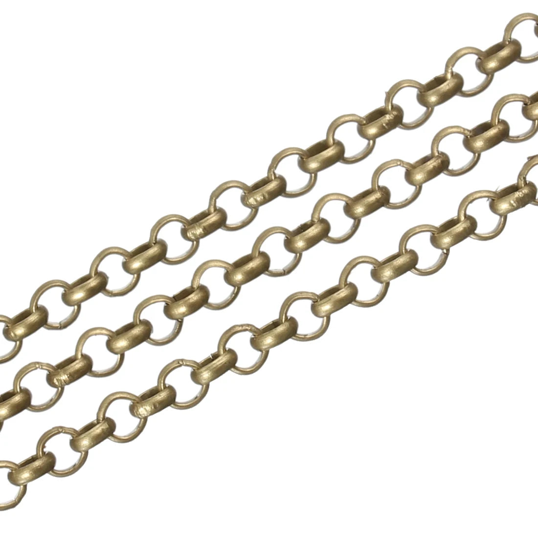 10m/Lot Diam 2/3/3.8mm Charms Metal Neckace Bracelet Chains Bulk Antique Bronze/Gold/Silver Rolo ChainDIY Craft For Jewelry Set