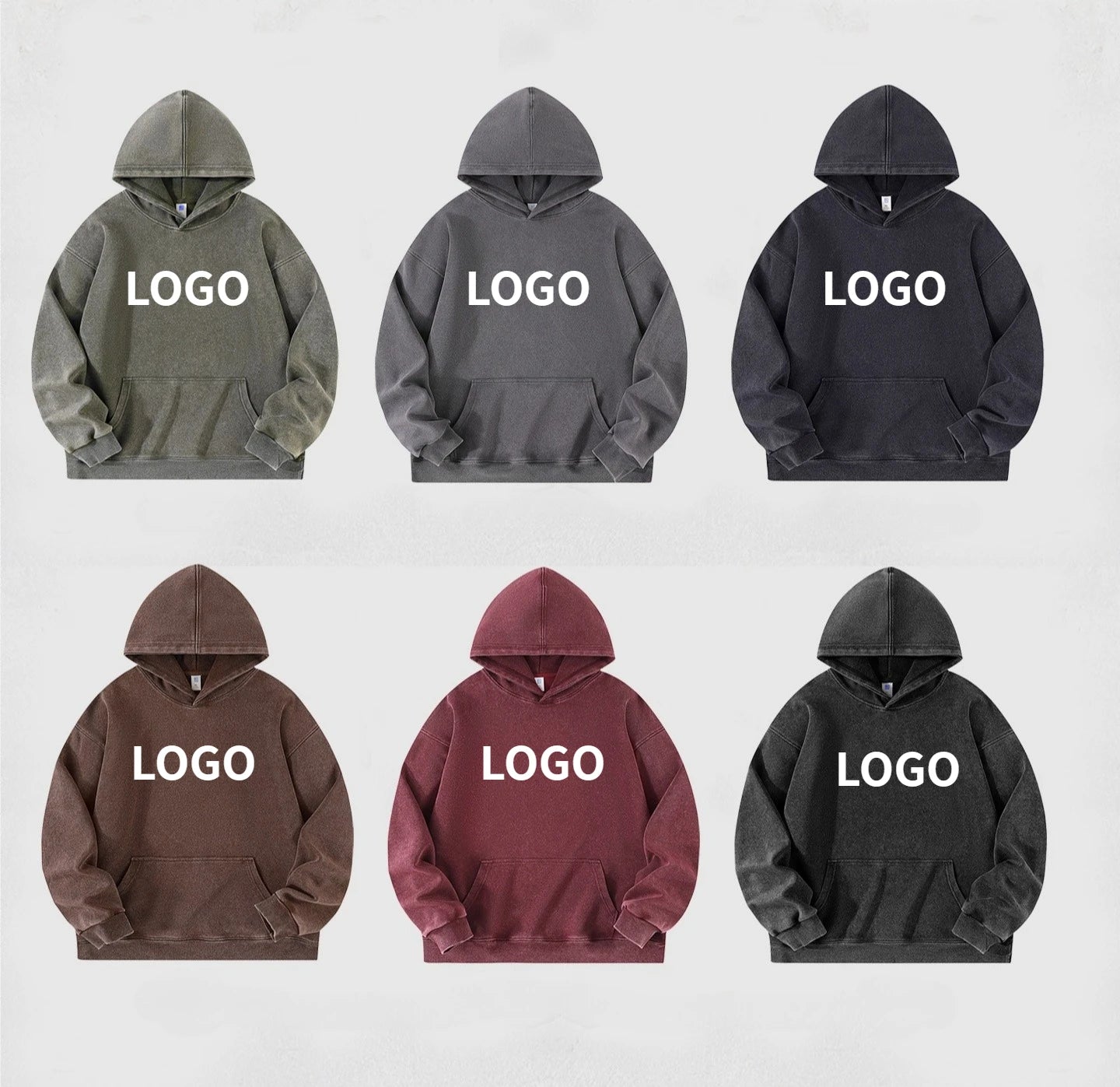 Customized Hoodie High Quality Street Retro Washed Mens Hooded Sweatshirt DIY Your Brand Design Personalized Team Clothing