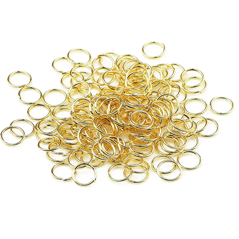 Kc Gold Color Alloy Jewelry Open Jump Rings Set Accessories Kit for DIY Bracelet Necklace Chain Making Supplies Findings 4 6 8mm