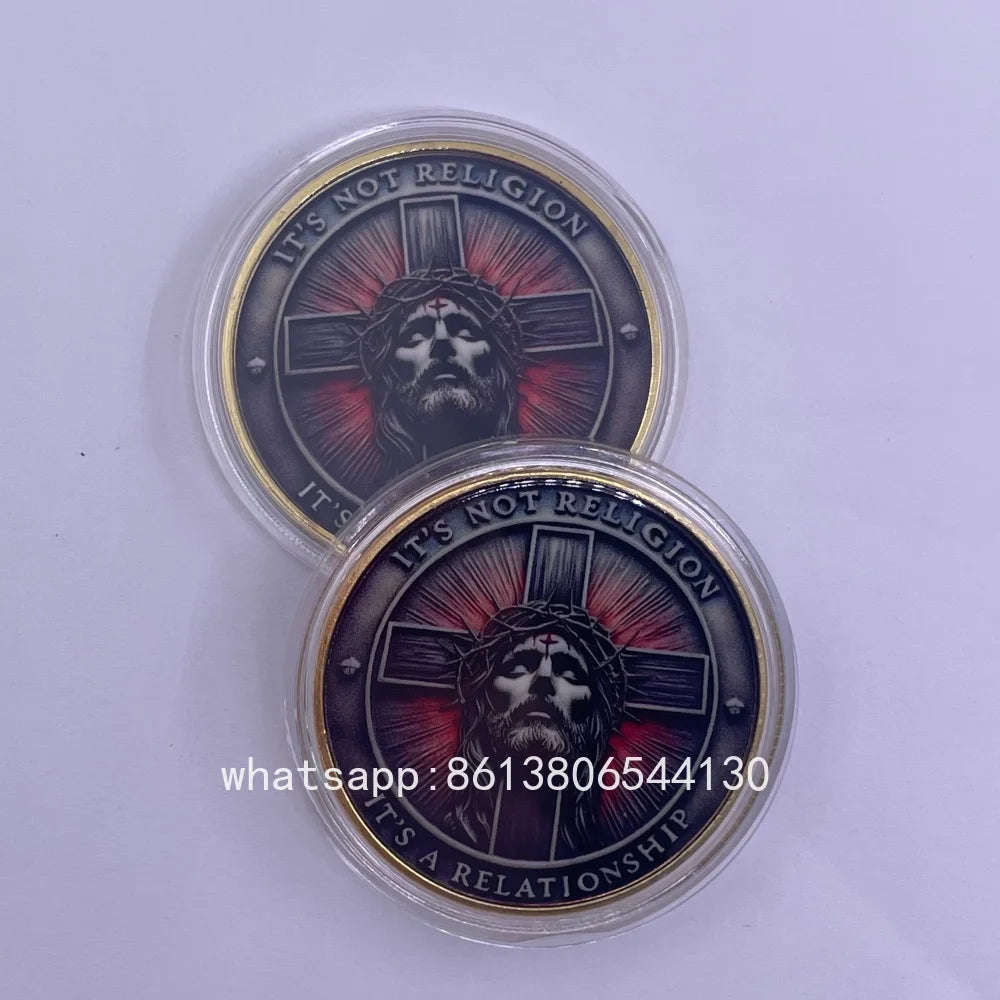 Hot Sale Christian Faith Challenge Gold/Siliver Coins Set Jesus Cross 2025 Limited Edition Collectible Gifts Believers Christmas