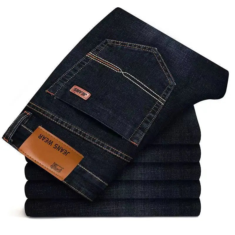 2026 Men's Denim Jeans Thin Summer Straight Business Soft Fashion New High Quality Pants New Arrivals Dropship OL Work Trousers