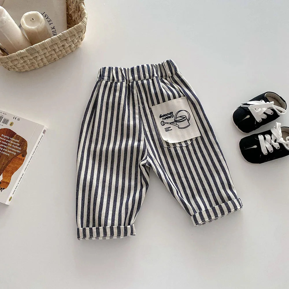 Soft Denim Checkered Jeans for 0 - 5 Year Olds Ideal for Spring & Autumn Fashion Kids Boys and Girl Denim Pants