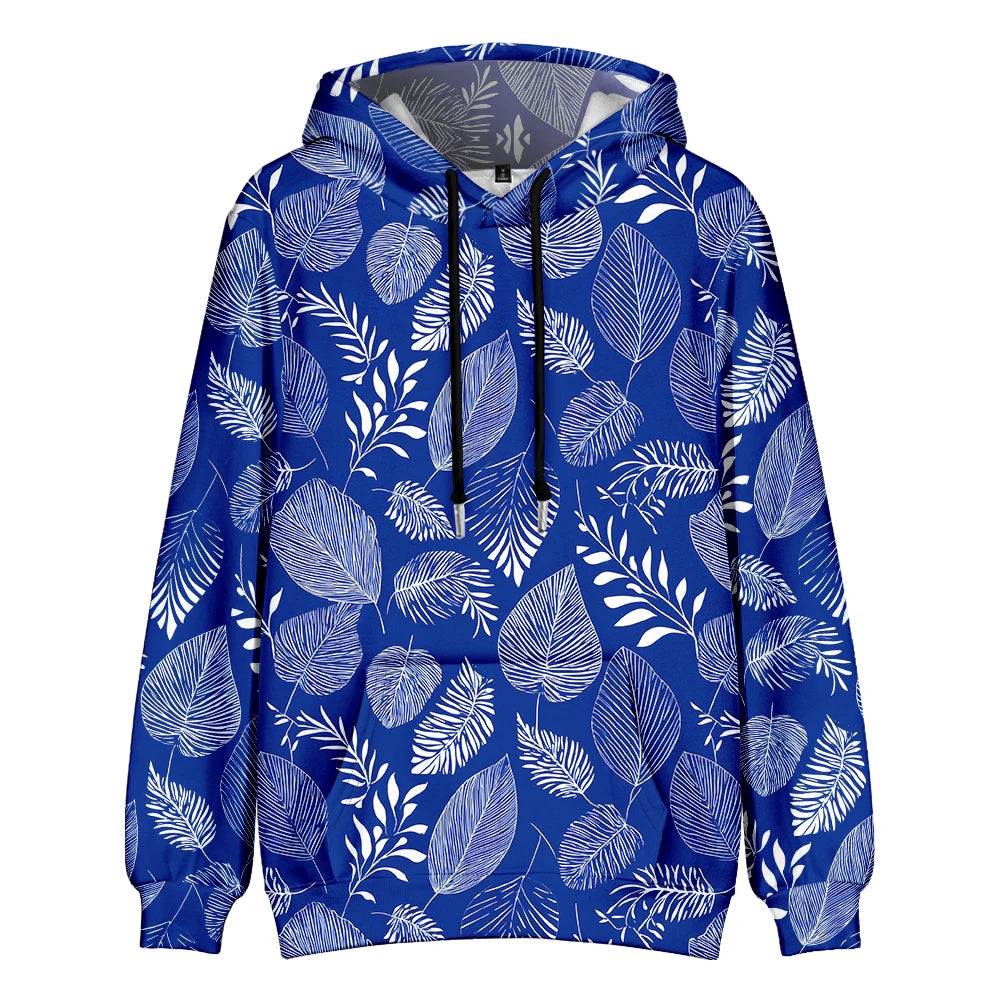 Hawaiian Style Hoodie Boho Chic Tropical Fleece Couple Pullover Hipster Hip Hop Streetwear Cool Pop Pocket Outfits Plus Size