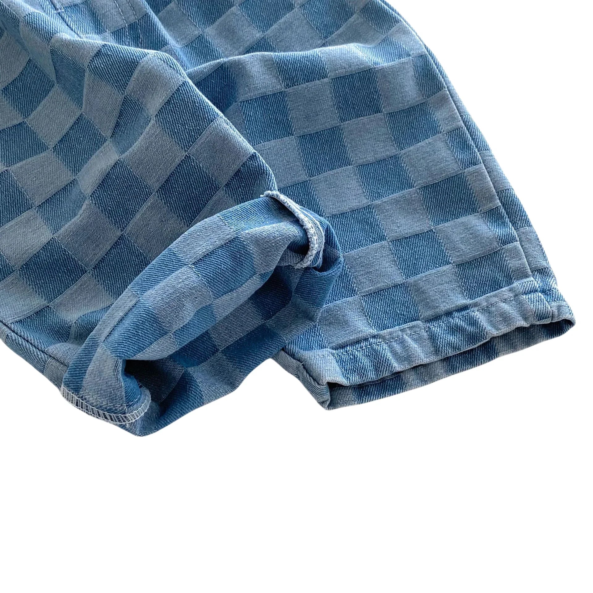 Soft Denim Checkered Jeans for 0 - 5 Year Olds Ideal for Spring & Autumn Fashion Kids Boys and Girl Denim Pants