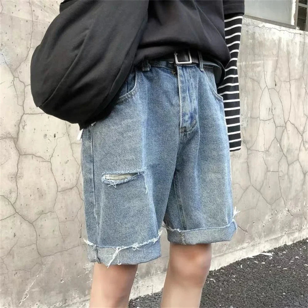 Men Pant Man Jeans High Waist Denim Pants Wide Leg Denim Clothing Blue Jeans Vintage Quality Fashion Straight Pants jeans