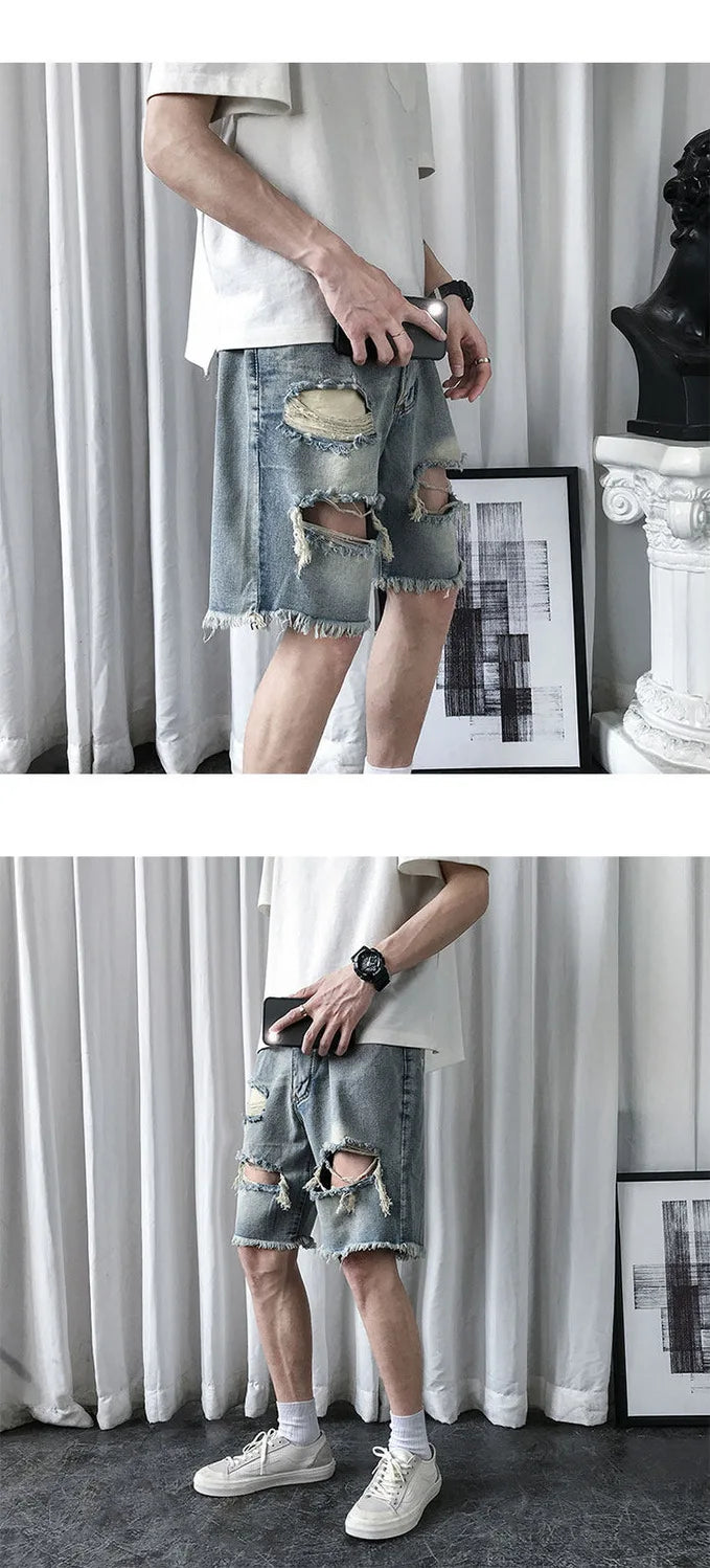 Men Pant Man Jeans High Waist Denim Pants Wide Leg Denim Clothing Blue Jeans Vintage Quality Fashion Straight Pants jeans