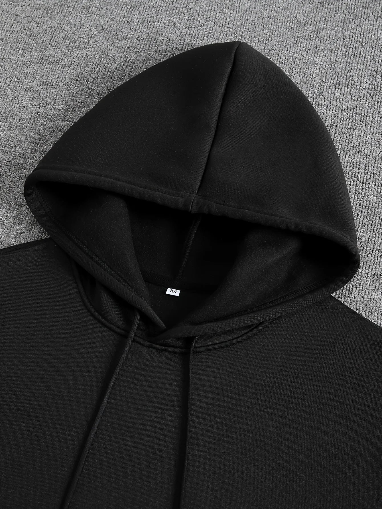 Men's Fashion Street Hip Hop Hoodie Letter Pattern Printed Drawstring Suitable for Spring and Autumn Casual Loose Sweatshirt
