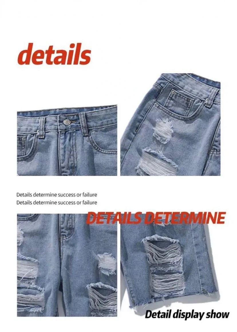 Men Pant Man Jeans High Waist Denim Pants Wide Leg Denim Clothing Blue Jeans Vintage Quality Fashion Straight Pants jeans