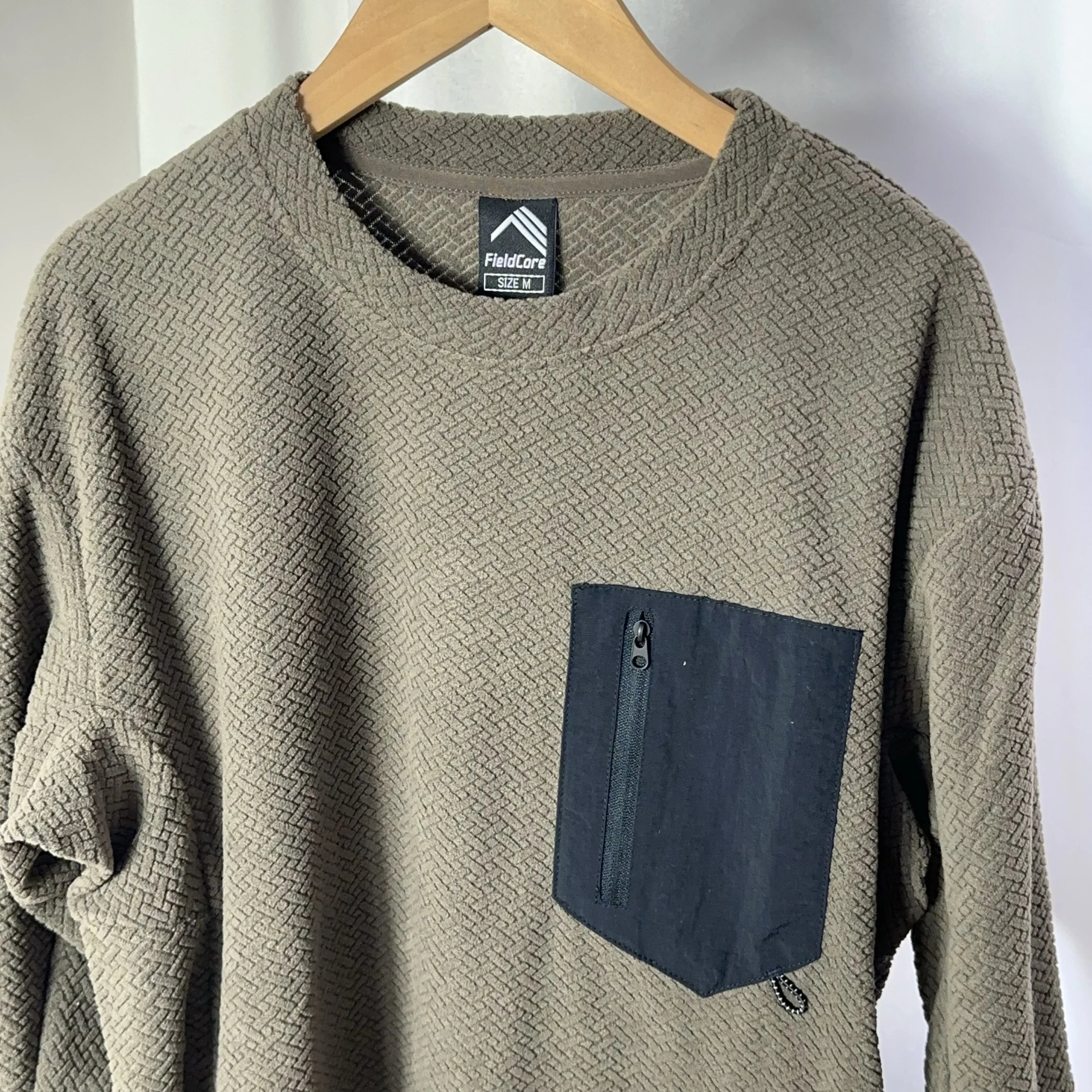 Original Men's Hoodie Sweatshirt Casual Leisure Top Polyester Fiber Warmth Youth Style round Neck with Chest Pocket Unisex