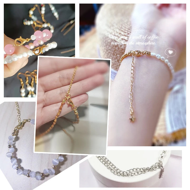 Kc Gold Color Alloy Jewelry Open Jump Rings Set Accessories Kit for DIY Bracelet Necklace Chain Making Supplies Findings 4 6 8mm