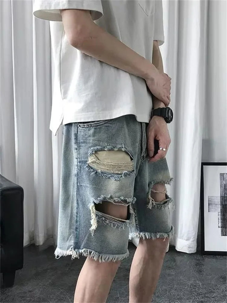 Men Pant Man Jeans High Waist Denim Pants Wide Leg Denim Clothing Blue Jeans Vintage Quality Fashion Straight Pants jeans