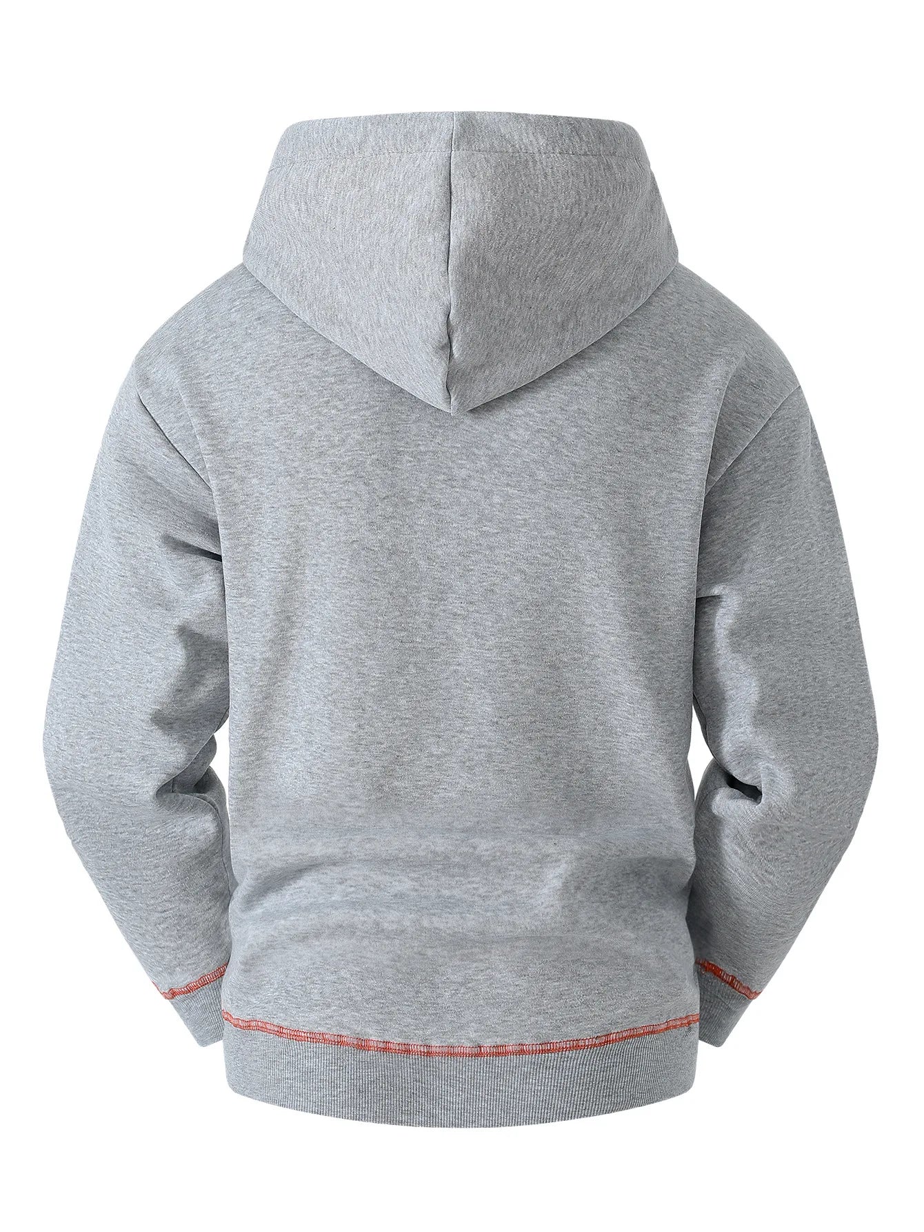 High Street Hoodie Men's Solid Color Chest Two Pocket Zipper Long Sleeve Loose Jacket Jacket Casual Hoodie Y2K