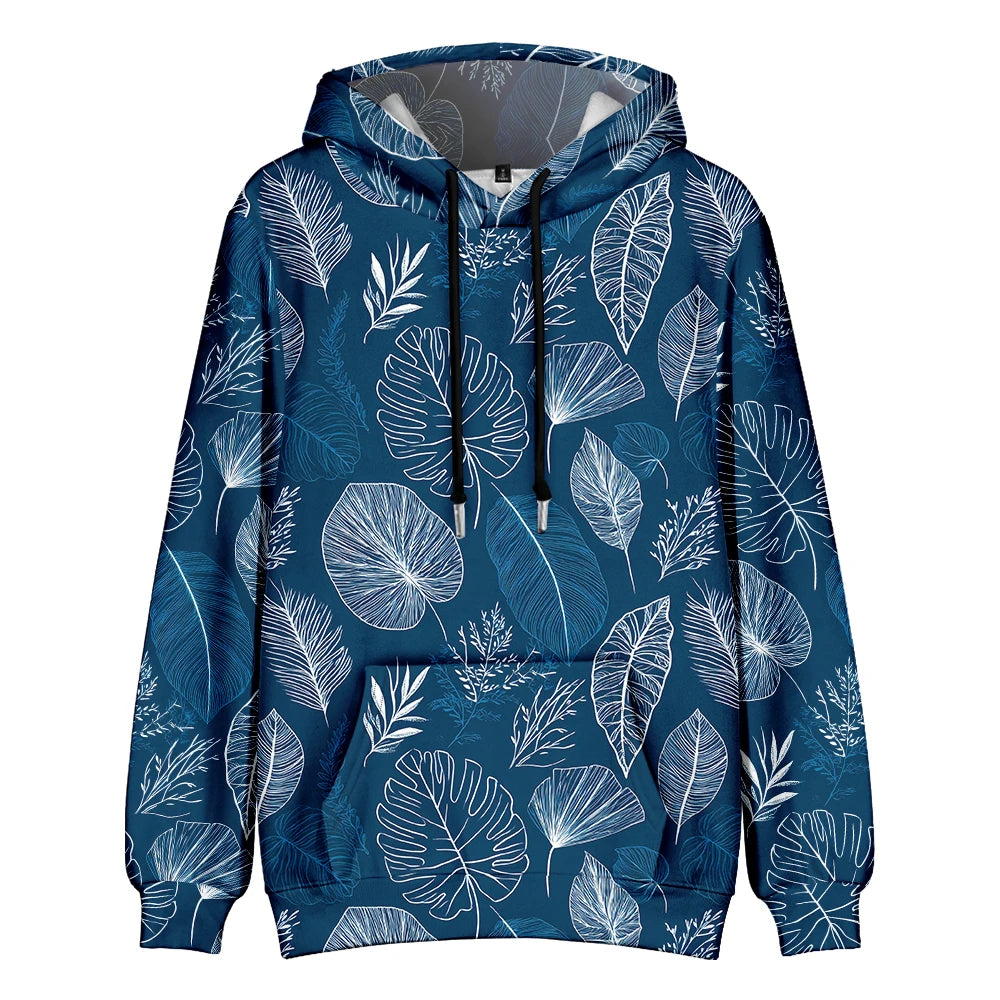 Hawaiian Style Hoodie Boho Chic Tropical Fleece Couple Pullover Hipster Hip Hop Streetwear Cool Pop Pocket Outfits Plus Size