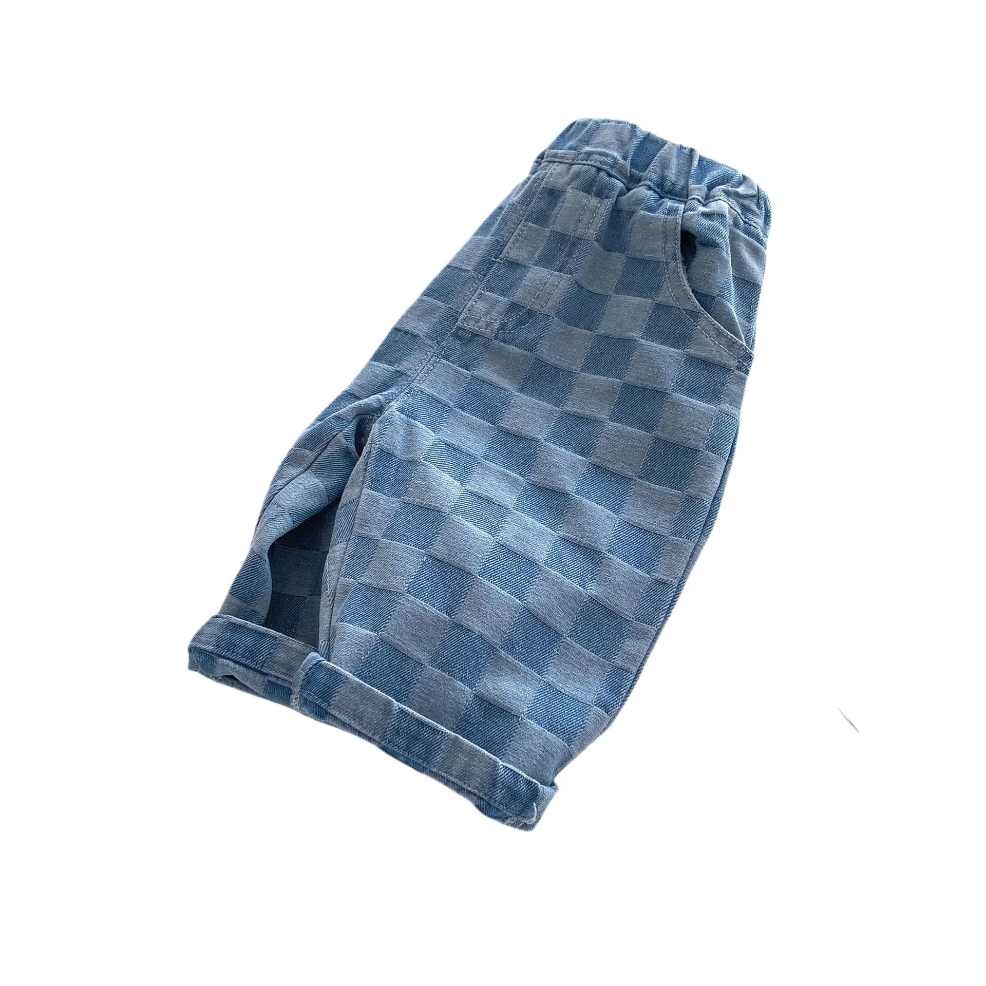 Soft Denim Checkered Jeans for 0 - 5 Year Olds Ideal for Spring & Autumn Fashion Kids Boys and Girl Denim Pants
