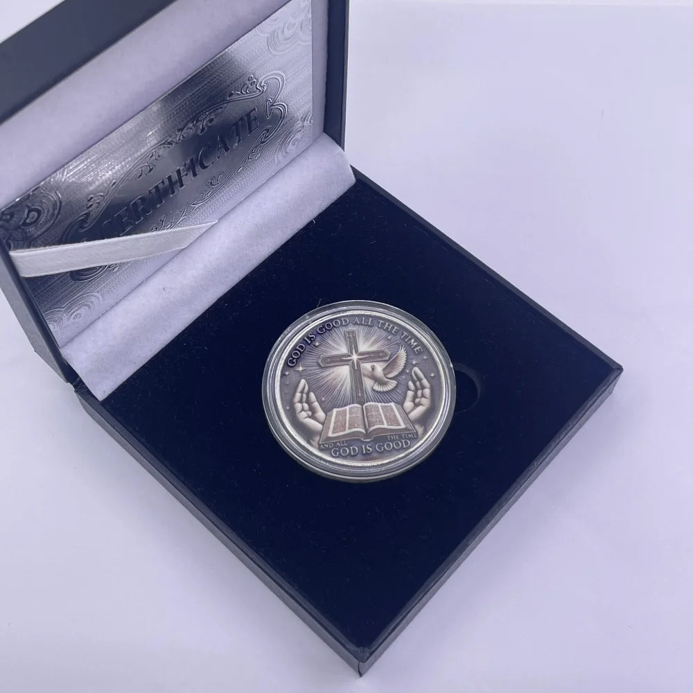 Hot Sale Christian Faith Challenge Gold/Siliver Coins Set Jesus Cross 2025 Limited Edition Collectible Gifts Believers Christmas