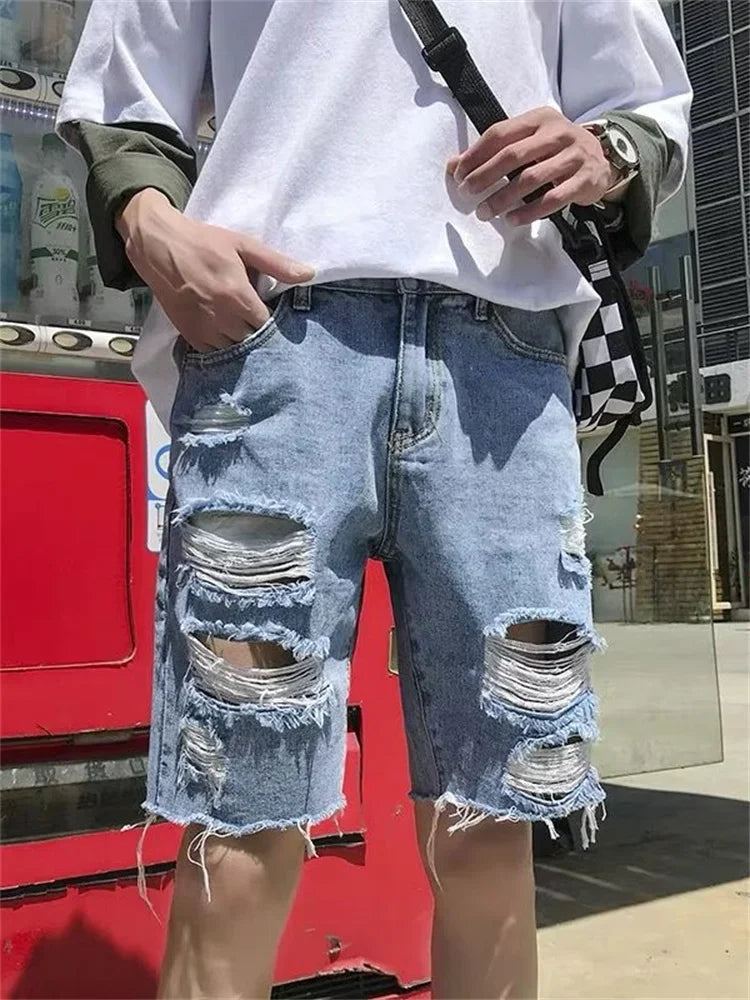 Men Pant Man Jeans High Waist Denim Pants Wide Leg Denim Clothing Blue Jeans Vintage Quality Fashion Straight Pants jeans