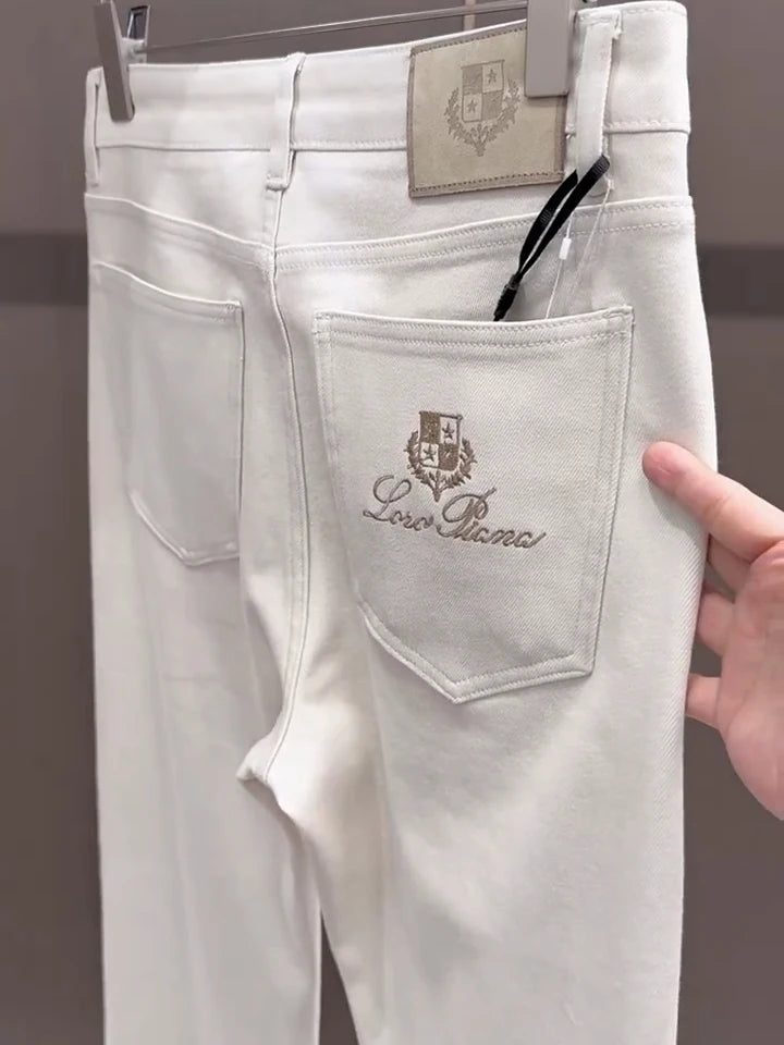 Spring New Men's Denim Jeans Stylish Versatile High Quality Cool Business Casual Washed mid Waist Standard Fit Straight Leg